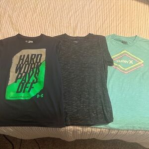 Boys youth medium short sleeve tee shirt bundle under armour cat & Jack Hurley